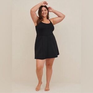 Torrid Black Wire-Free Swimdress